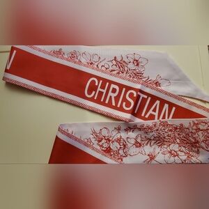 Fashion Bag Twilly, Red Floral Scarf